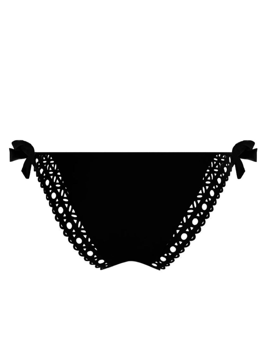 Ajourage Couture Bikini With Narrow Sides Black