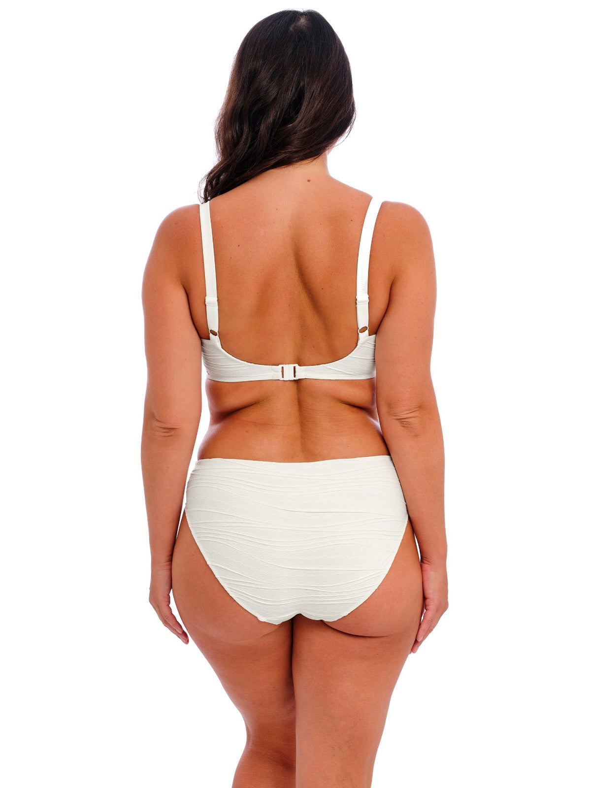 Beach Waves Linen Mid Ride Bikini Brief