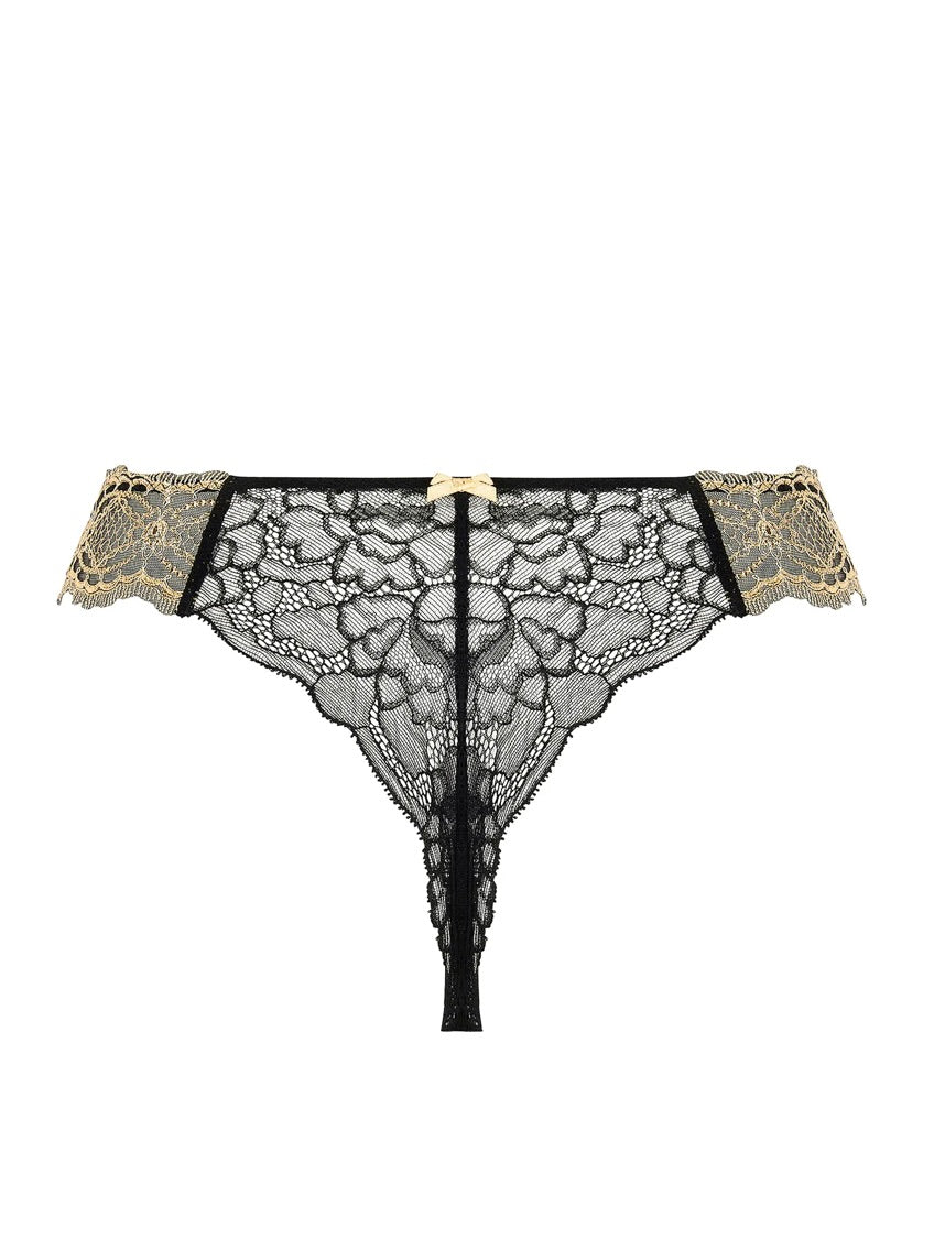 Sublime en or Thong Sort