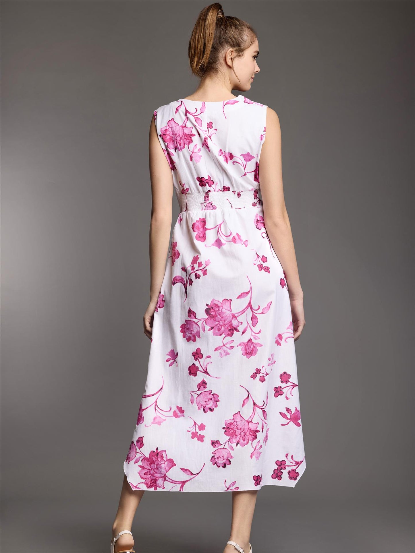 Nivea Maxi Sleeveless Dress Fuchsia