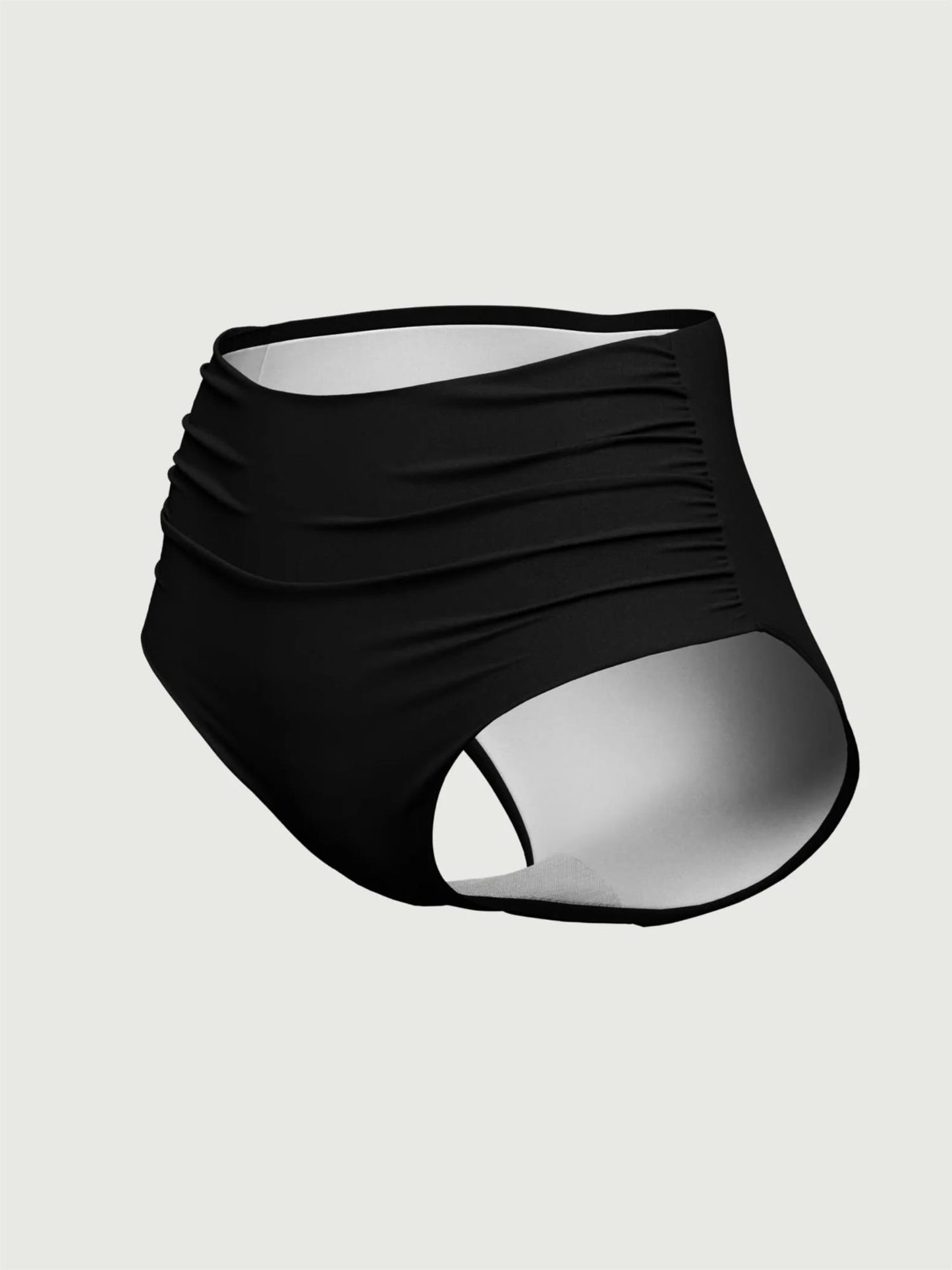 High Waist Ruched Pant Black