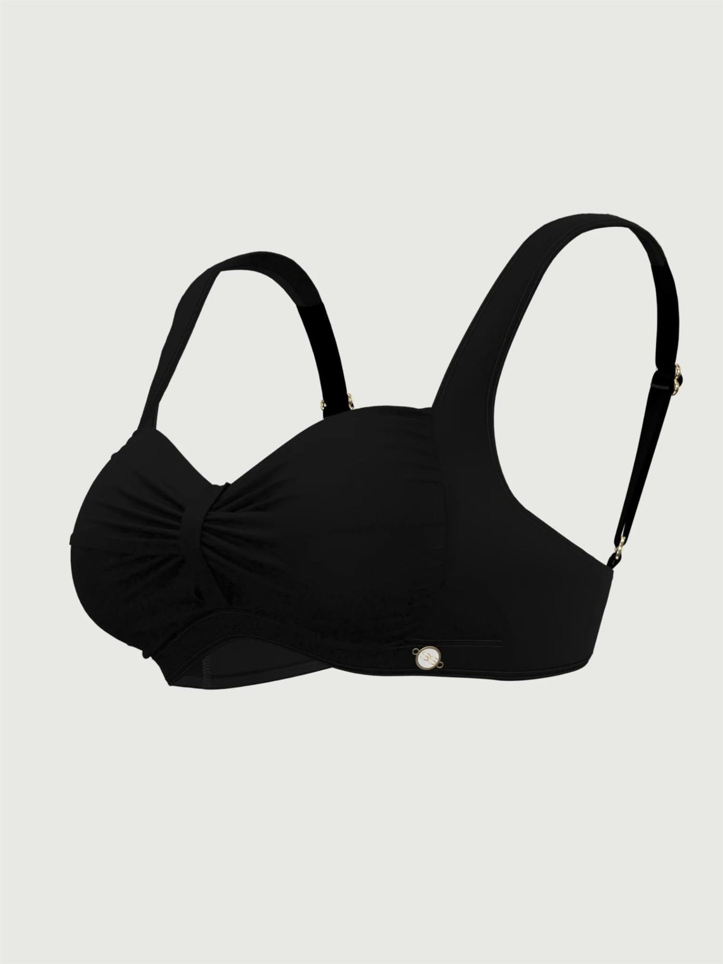 Solid Twist Front Top Black