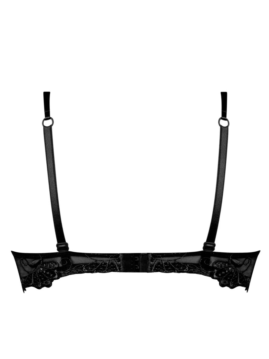 Dressing Floral Half Cup Black
