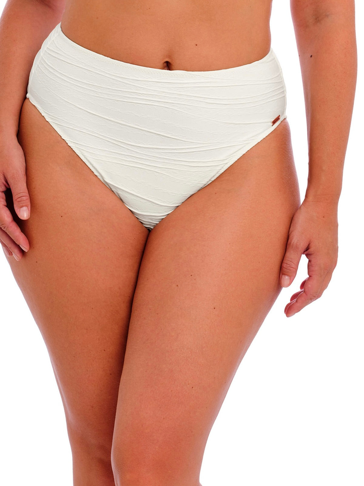 Beach Waves Linen High Waist Bikini Brief