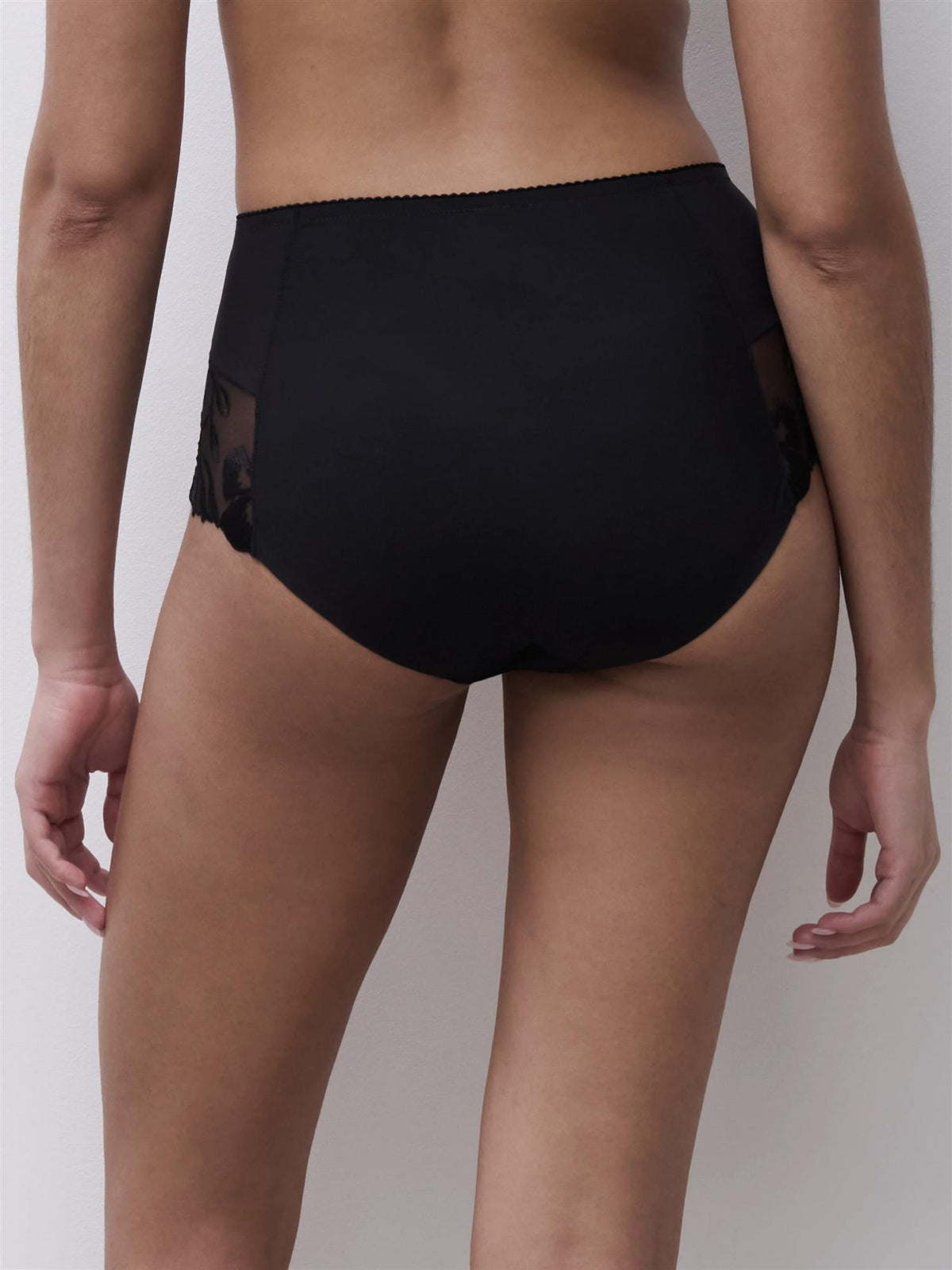 Majestic High-Waisted Support Full Brief Black
