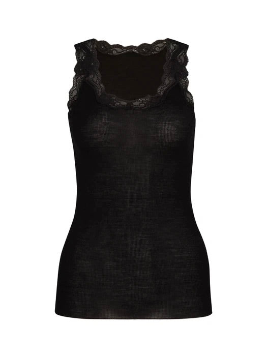 Richesse Lace Tank Top Black