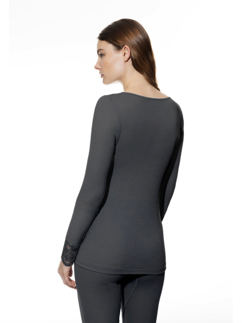 Wool Love T-Shirt Long Sleeve Thunder Grey