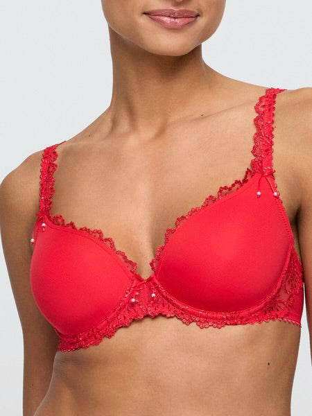Jane Padded Heartshape True Red