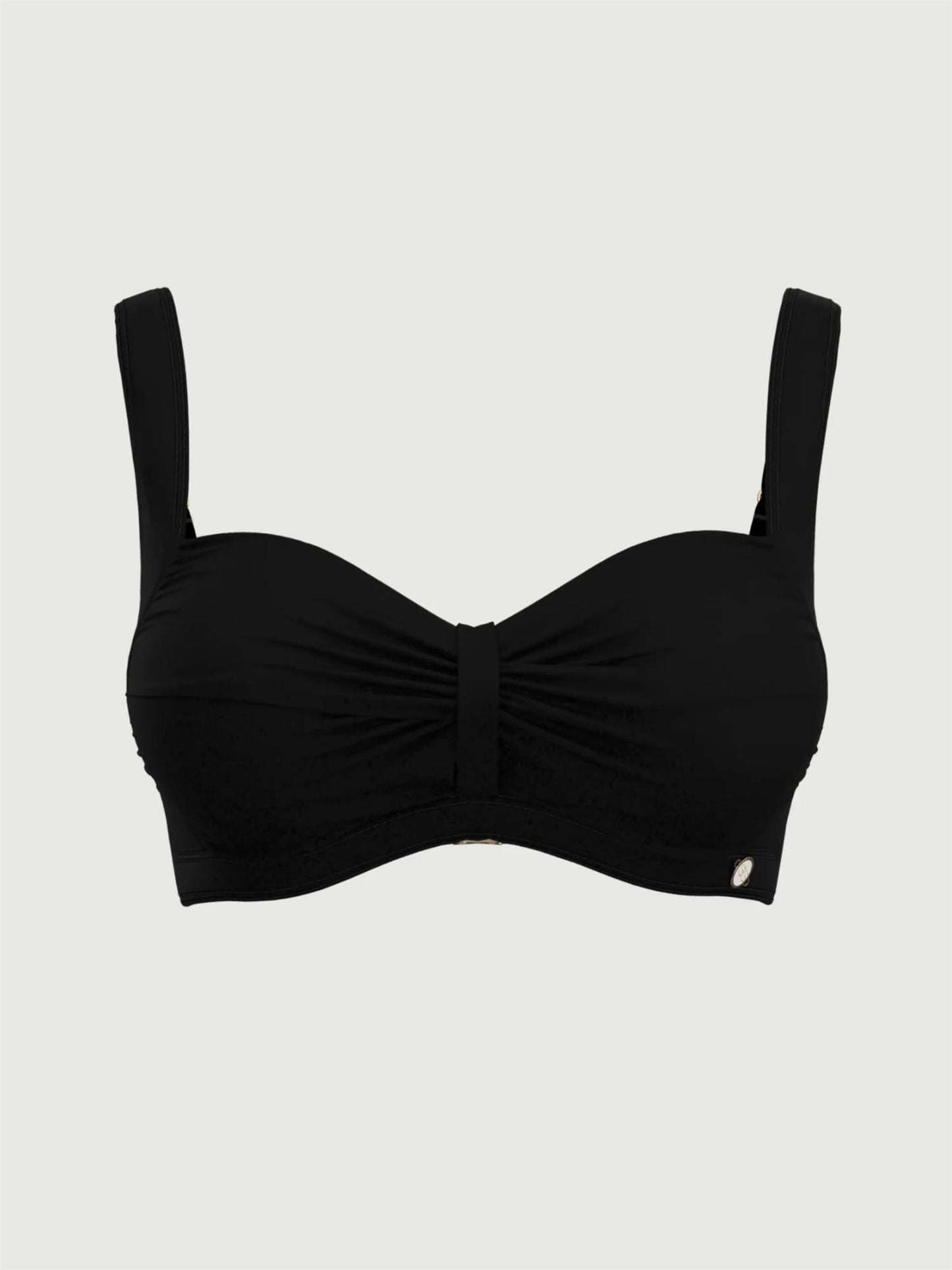 Solid Twist Front Top Black