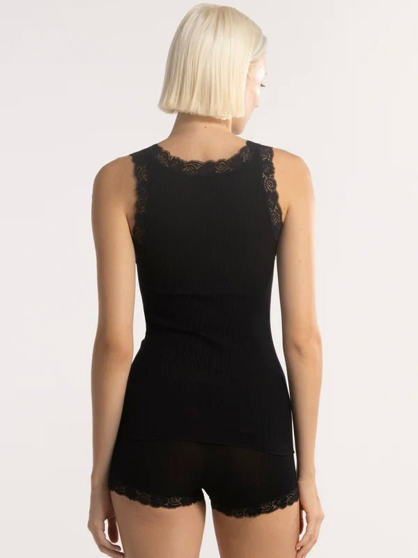 Wool and Silk Tank Top with Lace