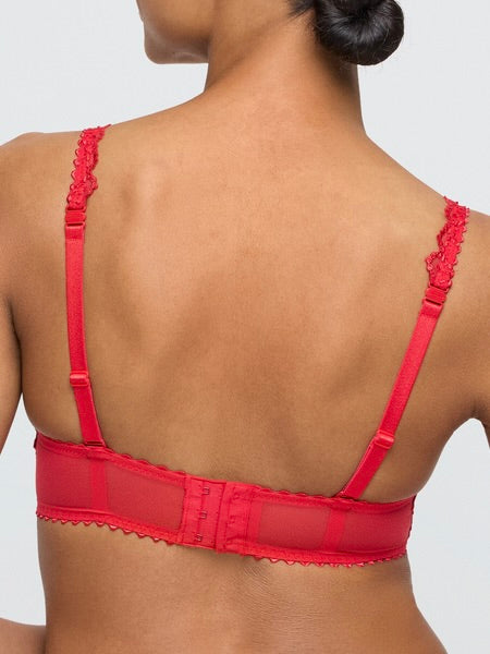 Jane Padded Heartshape True Red