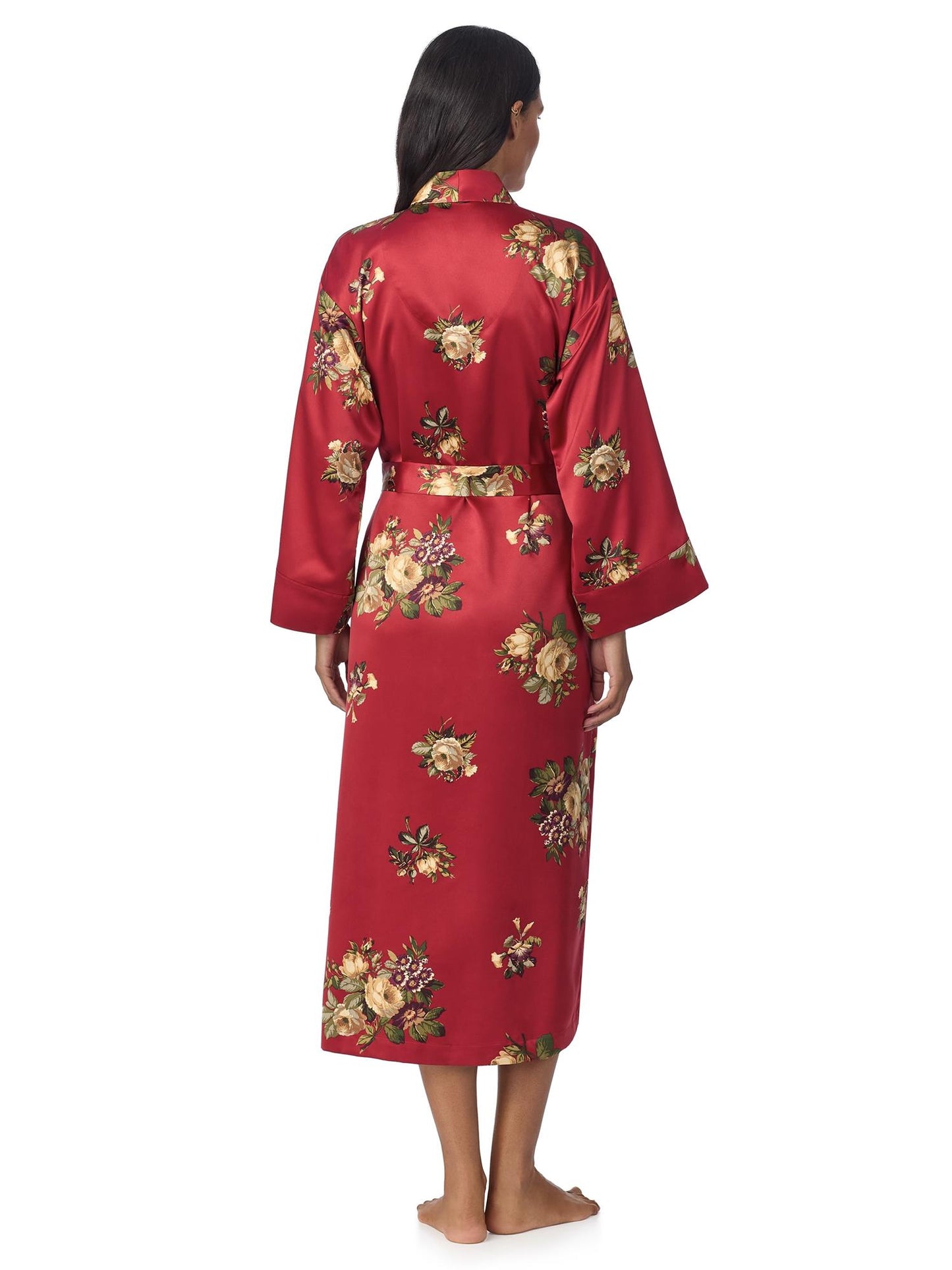 Kimono Robe Red Floral