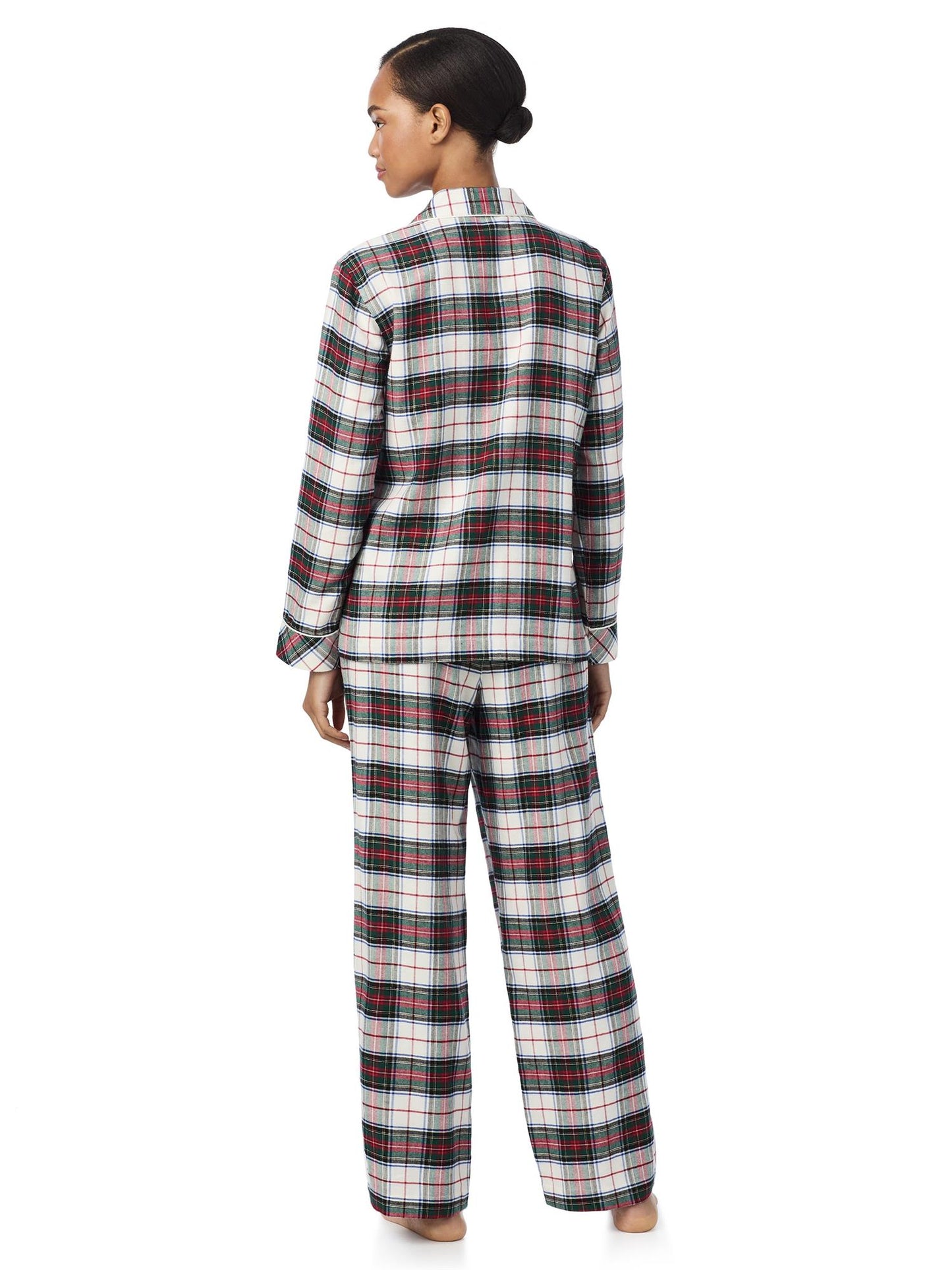 Notch Collar L Pants PJ Set Cream