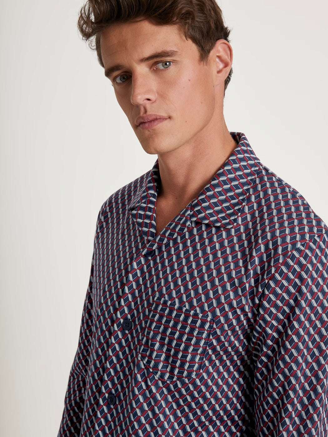 Relax Imprint Button-Up Pyjamas