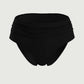 Solid Ruched Classic Pant Black
