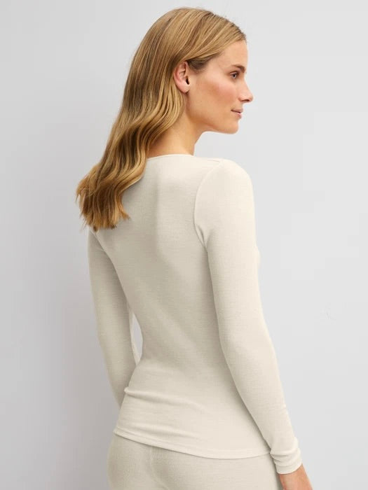 True Confidence Long-Sleeve Shirt Pearl Cream