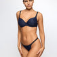 Avero Padded Heartshape Velvet Blue