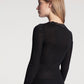 Richesse Lace Shirt Long Sleeve Sort