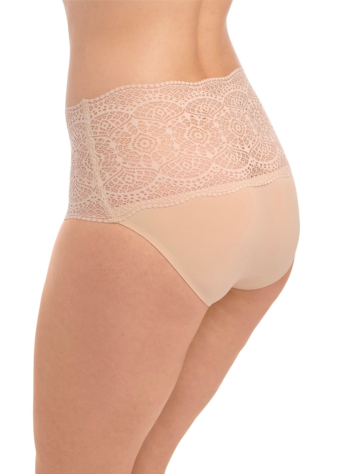 Lace Ease Invisible Full Brief Beige