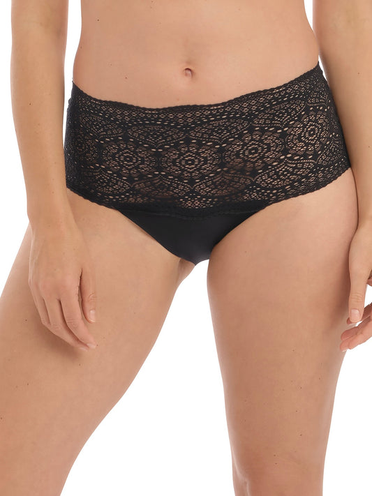 Lace Ease Invisible Full Brief Black