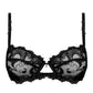 Dressing Floral Half Cup Black