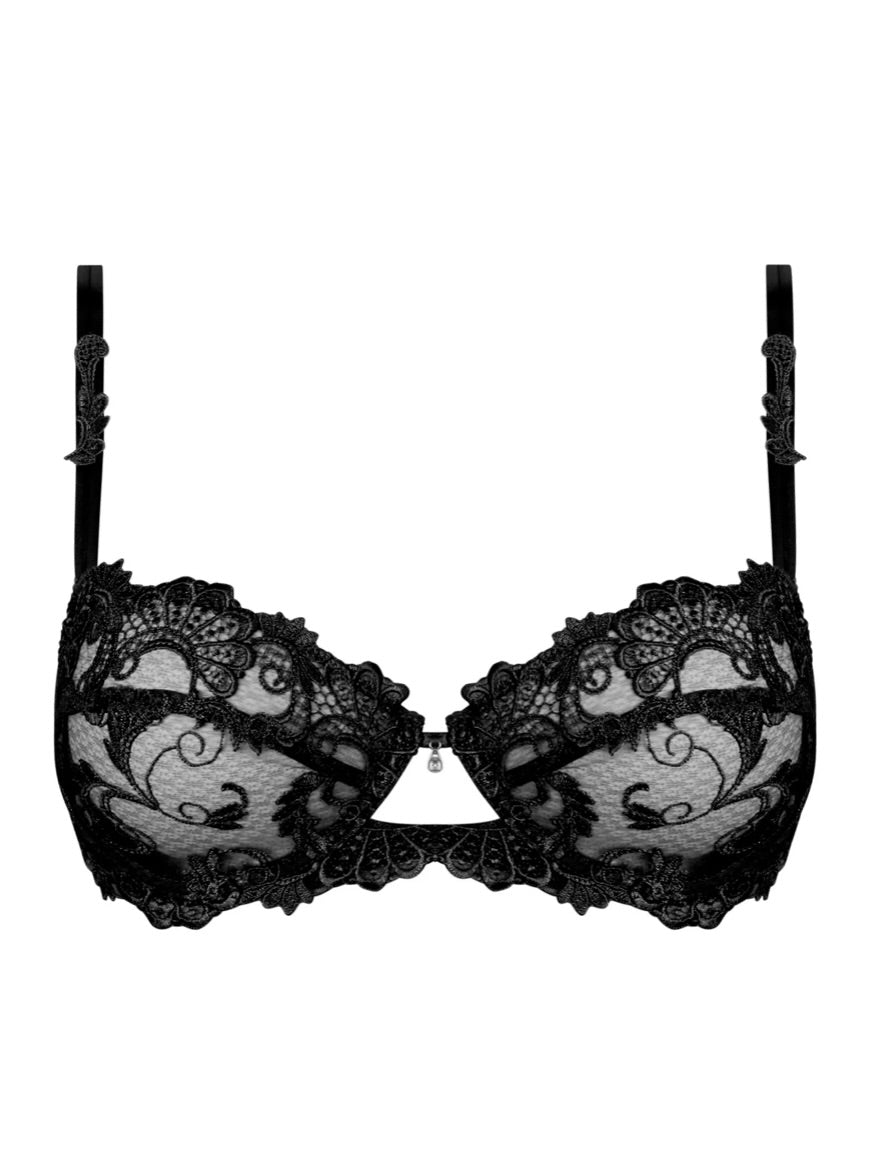 Dressing Floral Half Cup Black