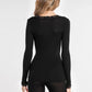 Wool and Silk Long Sleeves shirt with Lace