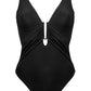 V-Neck Swimsuit Black