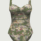 Desert Tropics Ruched Front Onepiece Olive
