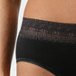Modal Lace Waist Pants Black