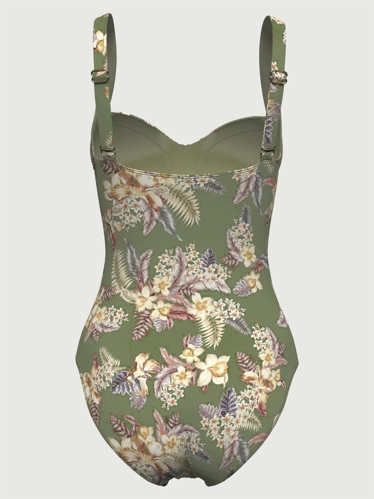 Desert Tropics Ruched Front Onepiece Olive
