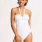 Halter Bandeau One Piece White