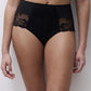 Majestic High-Waisted Support Full Brief Black
