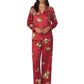 Red Fl PJ Set