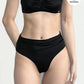 Solid Ruched Classic Pant Black