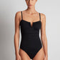 Beach Club V-Wire OTS Swimsuit Black