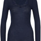Richesse Lace Shirt Long Sleeve Eclipse Blue