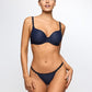 Avero Padded Heartshape Velvet Blue
