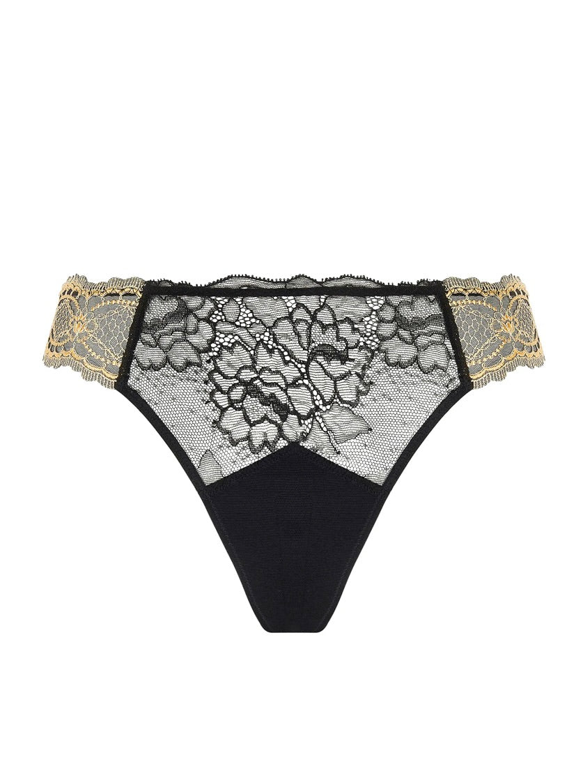 Sublime en or Thong Sort