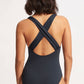 Cross Back One Piece True Navy