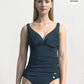 Solid Cross Front Tankini Deep Jade