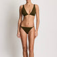 Beach Club Tall Triangle Bra Dark Olive