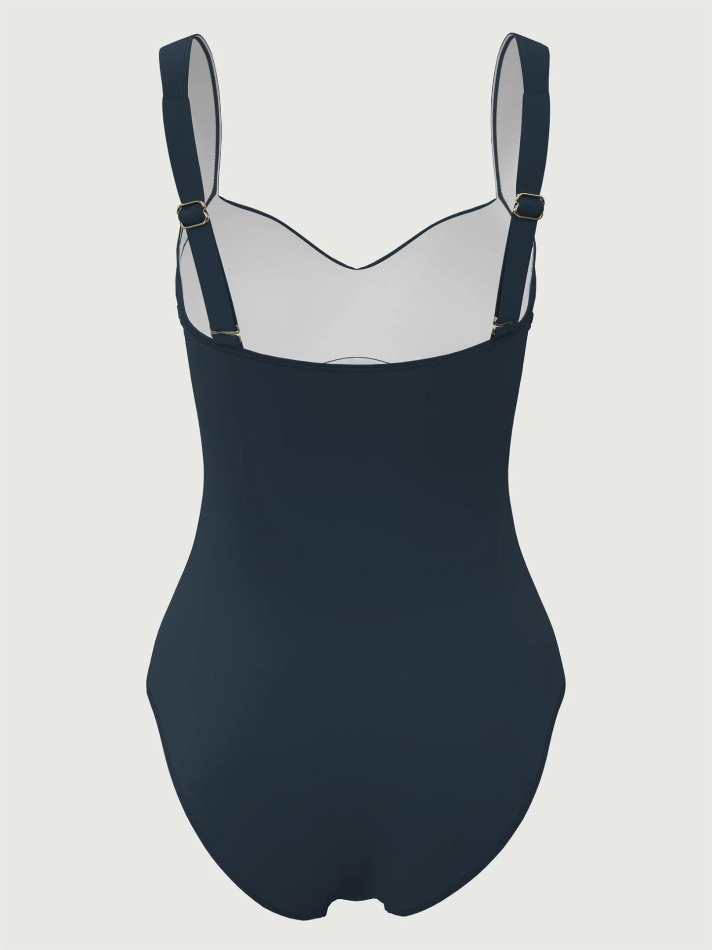Solid Ruched Front Onepiece Deep Jade
