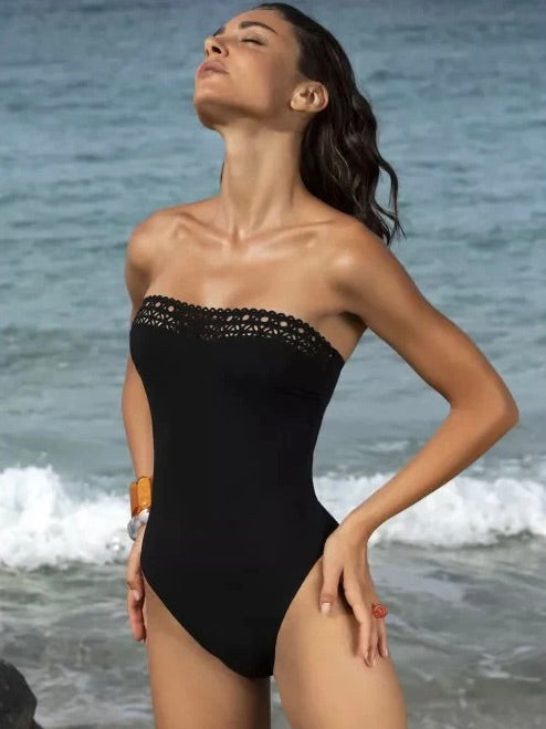 Strapless Ajourage Couture Swimsuit