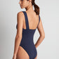 Bel Air Modern V-Neck Swimsuit Dark Navy