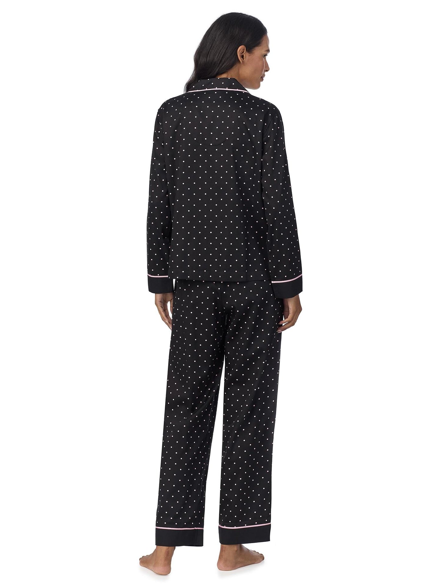 Long Pant PJ Set Black Dot