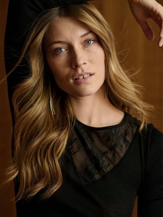 Silky Wool Glam Long Sleeve Black