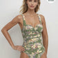 Desert Tropics Ruched Front Onepiece Olive