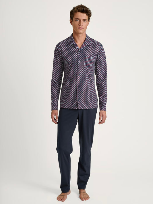 Relax Imprint Button-Up Pyjamas