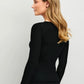 Silky Wool Glam Long Sleeve Black